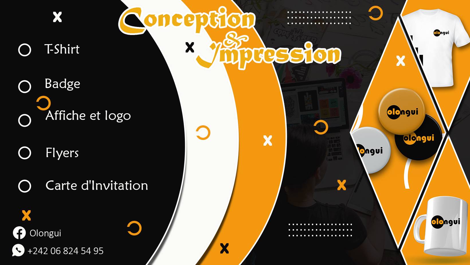 Affiche design graphique Olongui 3